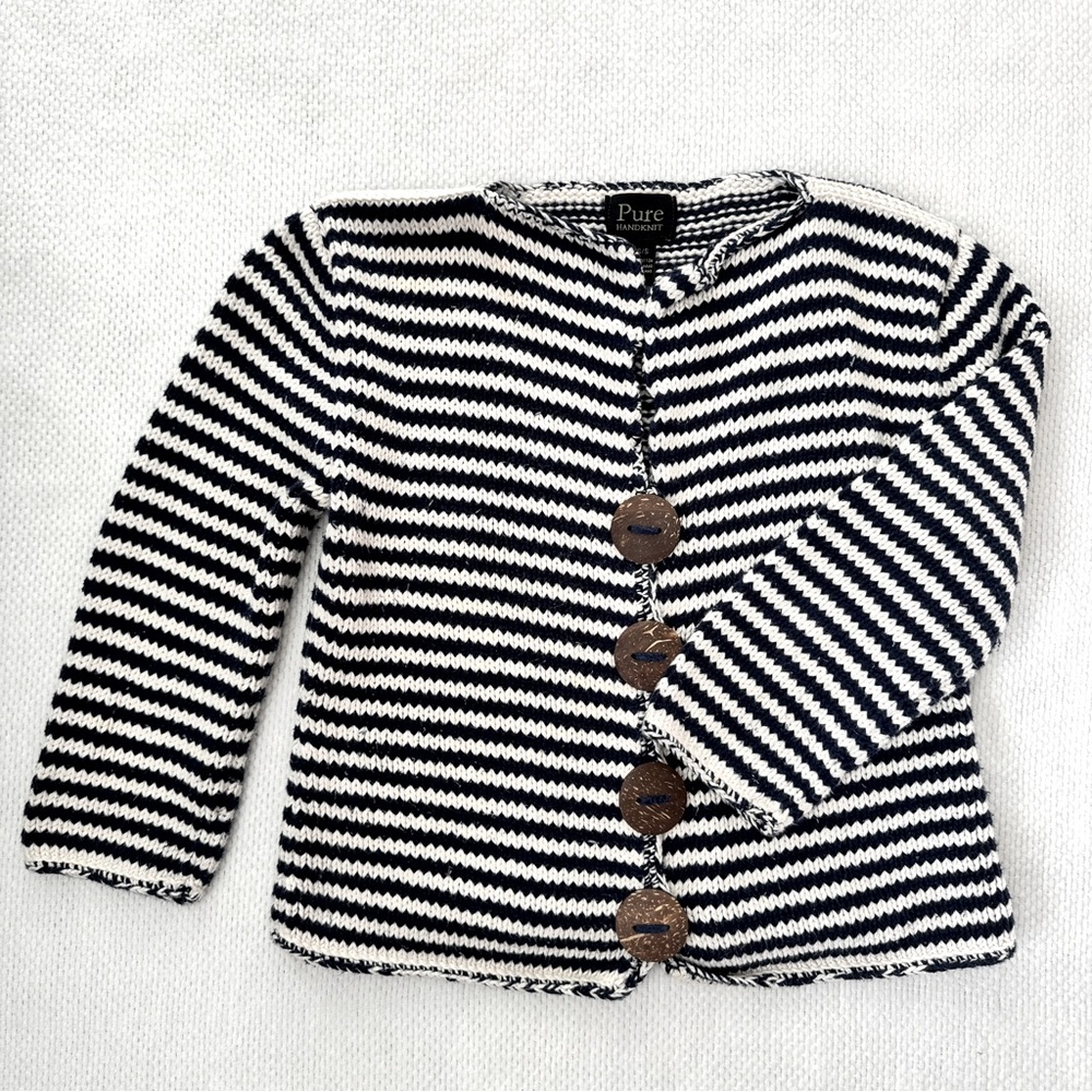 Pure Handknit Striped Sweater
